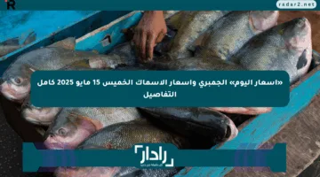 «أسعار اليوم» الجمبري وأسعار الأسماك الخميس 15 مايو 2025 كامل التفاصيل